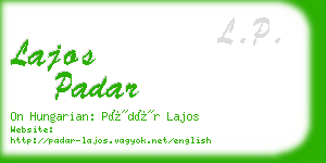 lajos padar business card